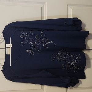 Alfred Dunner Blue Sweatshirt 1X